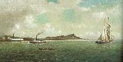 William Alexander Coulter Entrance to Honolulu Harbor painting